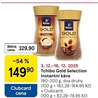 Instantní káva Tchibo Gold Selection