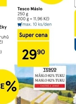 Máslo Tesco