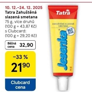 Mléka kondenzovaná slazená Tatra