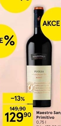 Víno Sangiovese Primitivo Vigne del Maestro