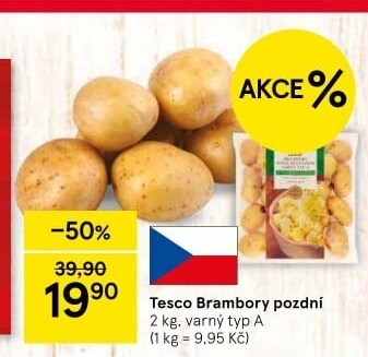 Brambory konzumní pozdní Tesco