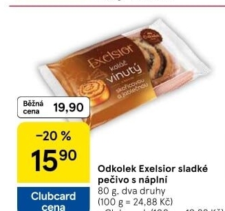 Koláč s náplní Exelsior Odkolek