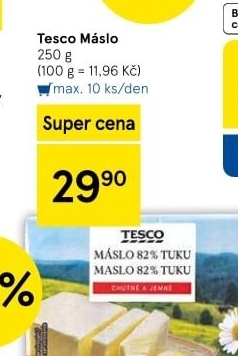 Máslo Tesco