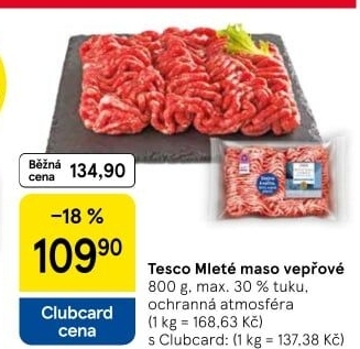 Maso mleté vepřové Tesco
