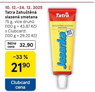 Mléka kondenzovaná slazená Tatra