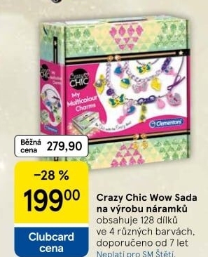 Sada k tvorbě náramků Crazy Chic Clementoni