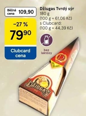 Sýr bez laktózy Džiugas
