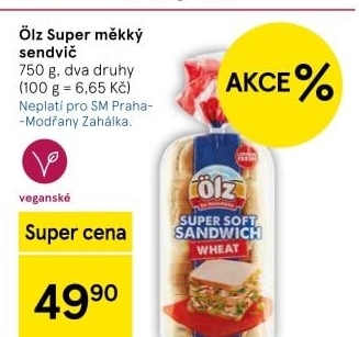 Toustový chléb Sandwich Soft Ölz