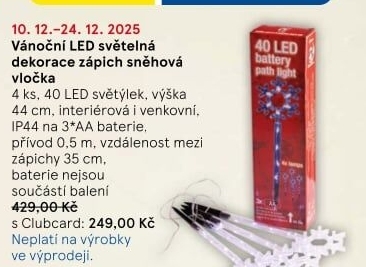 Vánoční svítící LED dekorace