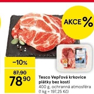 Vepřová krkovice bez kosti Tesco
