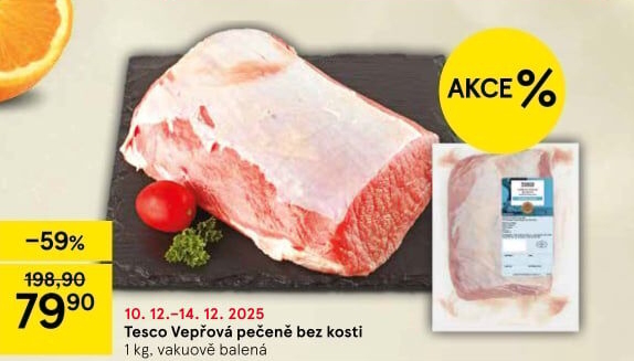 Vepřová pečeně bez kosti Tesco