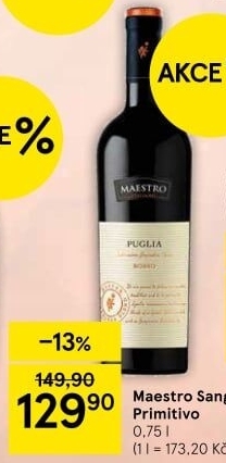 Víno Sangiovese Primitivo Vigne del Maestro