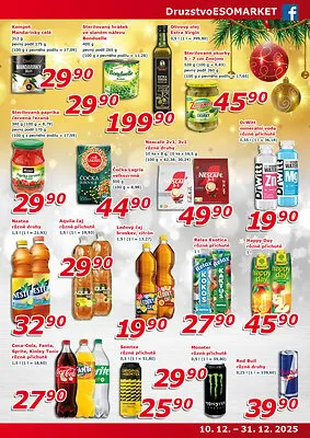 akční leták ESO MARKET 10.12.2025-31.12.2025