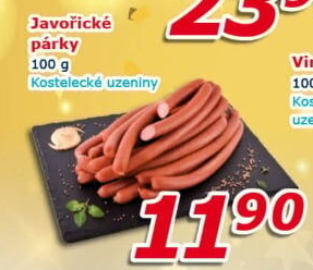Párky javořické Kostelecké uzeniny