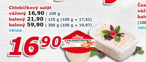 Salát chlebíčkový Váhala