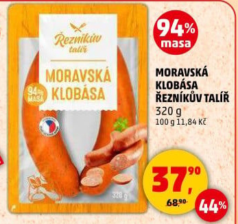 Moravská klobása Řezníkův talíř