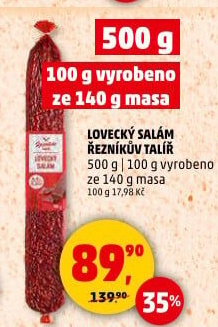 Salám lovecký Řezníkův talíř