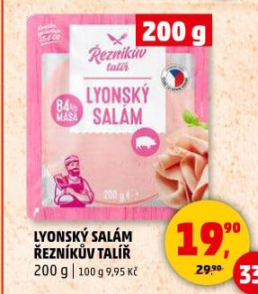 Salám lyonský Řezníkův talíř