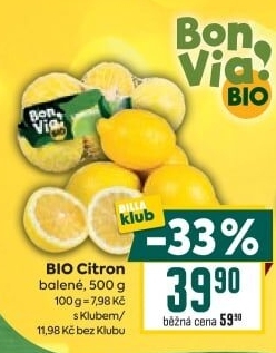 Citrony Bio Billa Bonvia