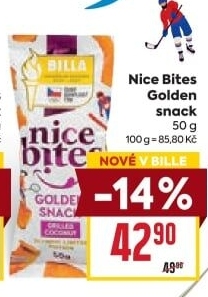 Kokos sušený grilovaný Golden snack Nice Bites