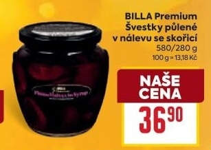 Kompot švestky Billa Premium
