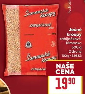 Kroupy šumavské Mlýn a krupárna MRSKOŠ