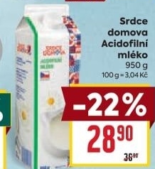 Mléko acidofilní Srdce Domova
