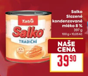 Mléko kondenzované Salko Tatra