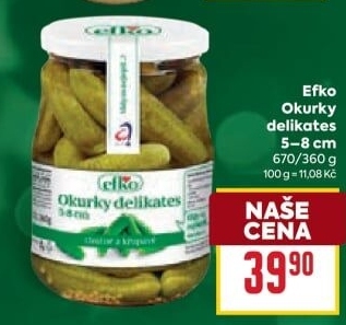 Okurky delikates Efko