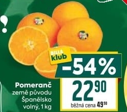 Pomeranče Billa Bonvia
