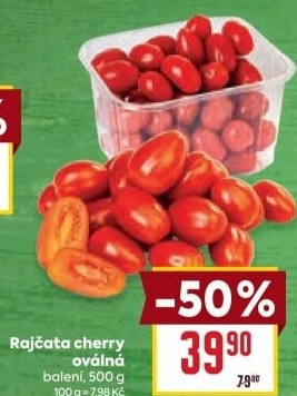 Rajčata cherry oválná