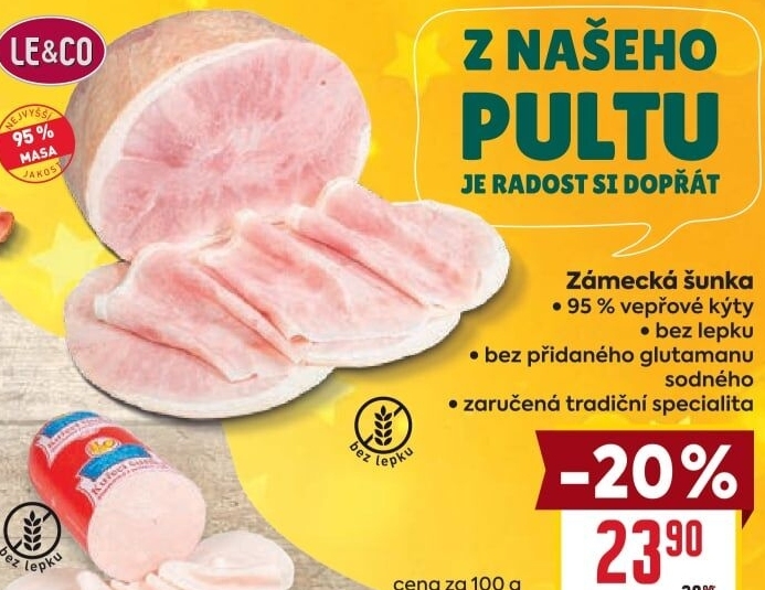Šunka Zámecká nejvyšší jakosti LE&amp