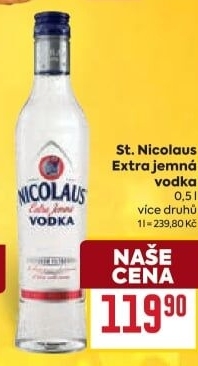 Vodka extra jemná St. Nicolaus