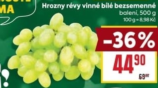 Hrozny bílé bezsemenné