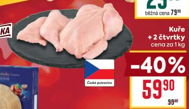 Kuře + 2 čtvrtky Vocílka