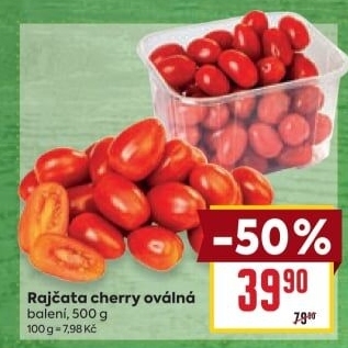 Rajčata cherry oválná