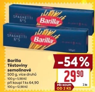 Těstoviny semolinové Barilla