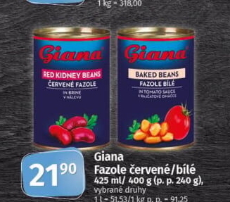 Fazole bílé Giana