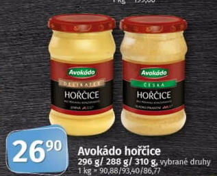 Hořčice Avokádo
