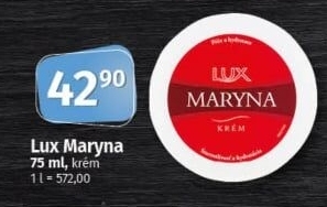 Krém ošetřující hydratační Lux Maryna