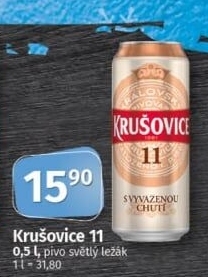 Pivo světlý ležák 11° Krušovice