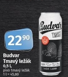 Pivo tmavý ležák Budweiser Budvar