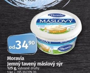 Sýr máslový k namazání Moravia
