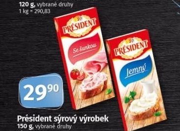 Tavené sýry Président