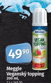 Vegan topping ve spreji Meggle
