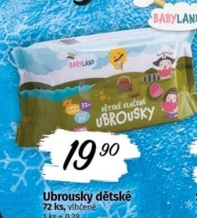 Vlhčené ubrousky dětské Babyland