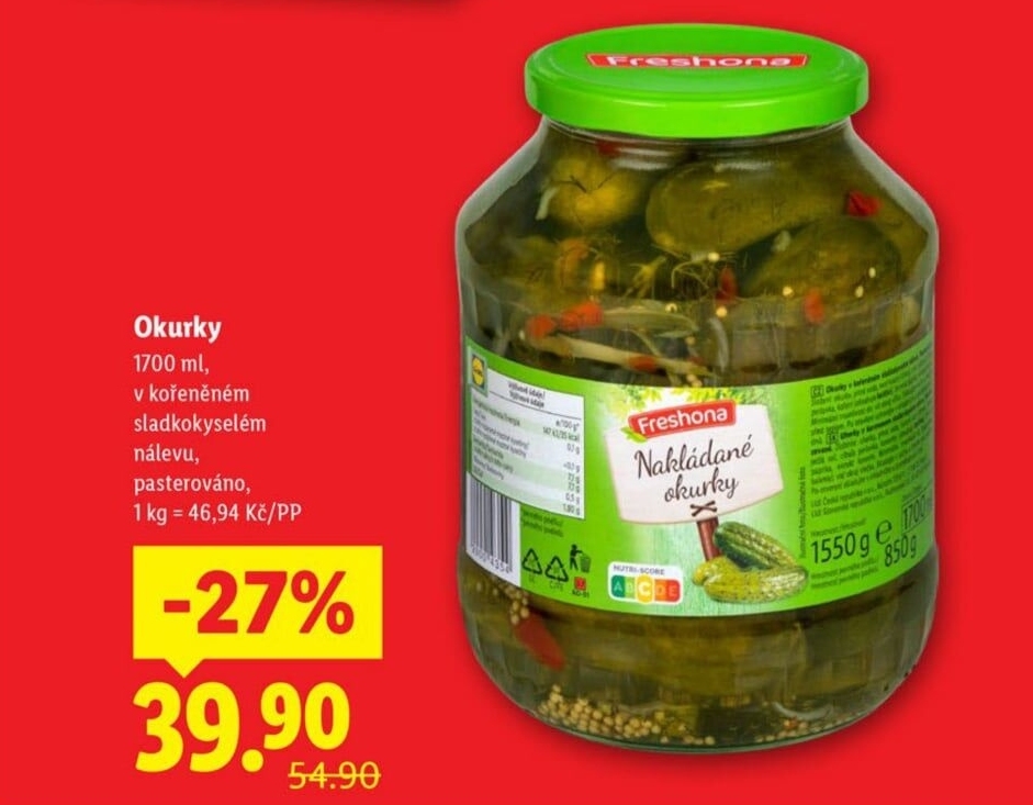 Okurky Freshona