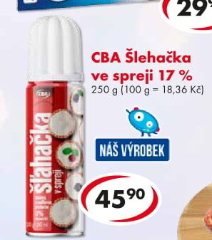 Šlehačka ve spreji CBA