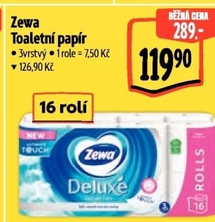 Toaletní papír 3vrstvý Deluxe Zewa