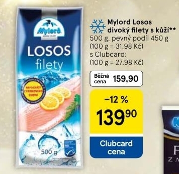 Aljašská treska filé bez kosti mražené Premium Mylord